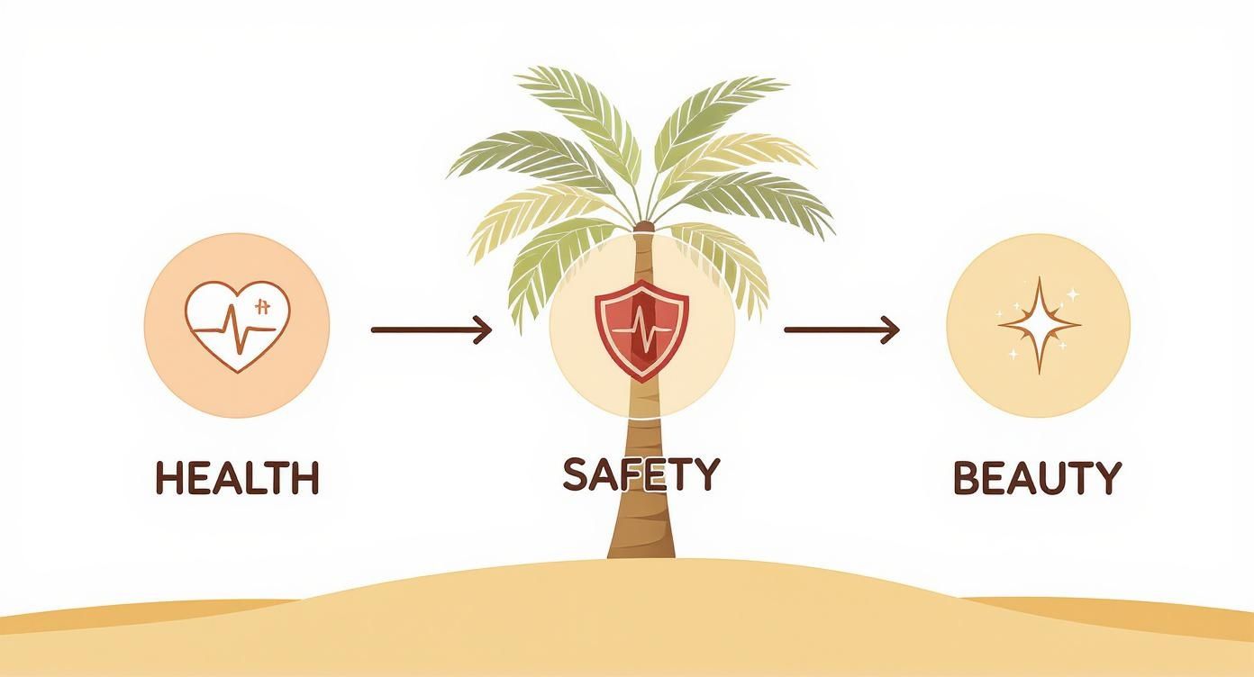 Infographic about palm tree trimming phoenix az