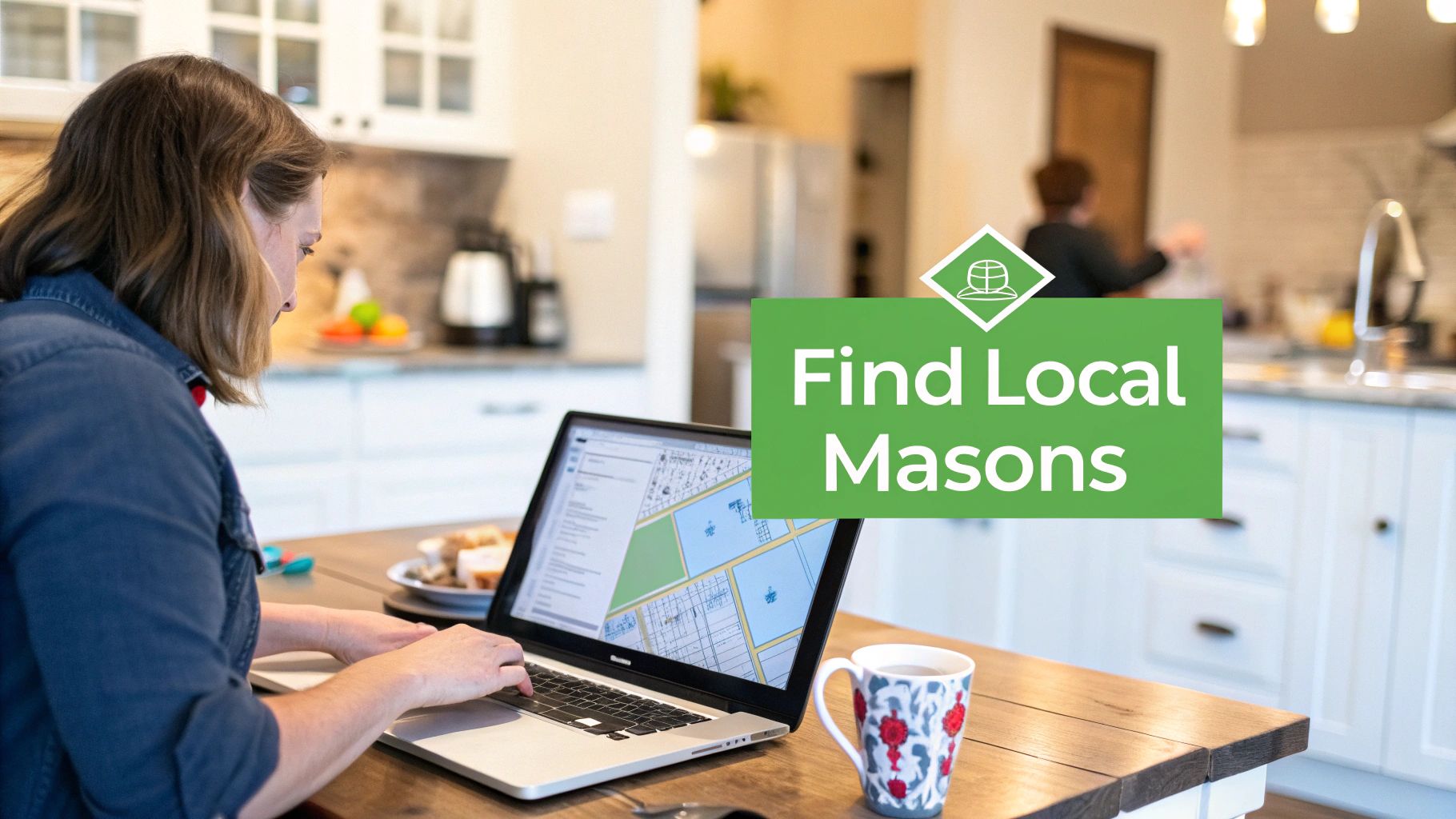 A skilled mason carefully laying bricks for a new garden wall.