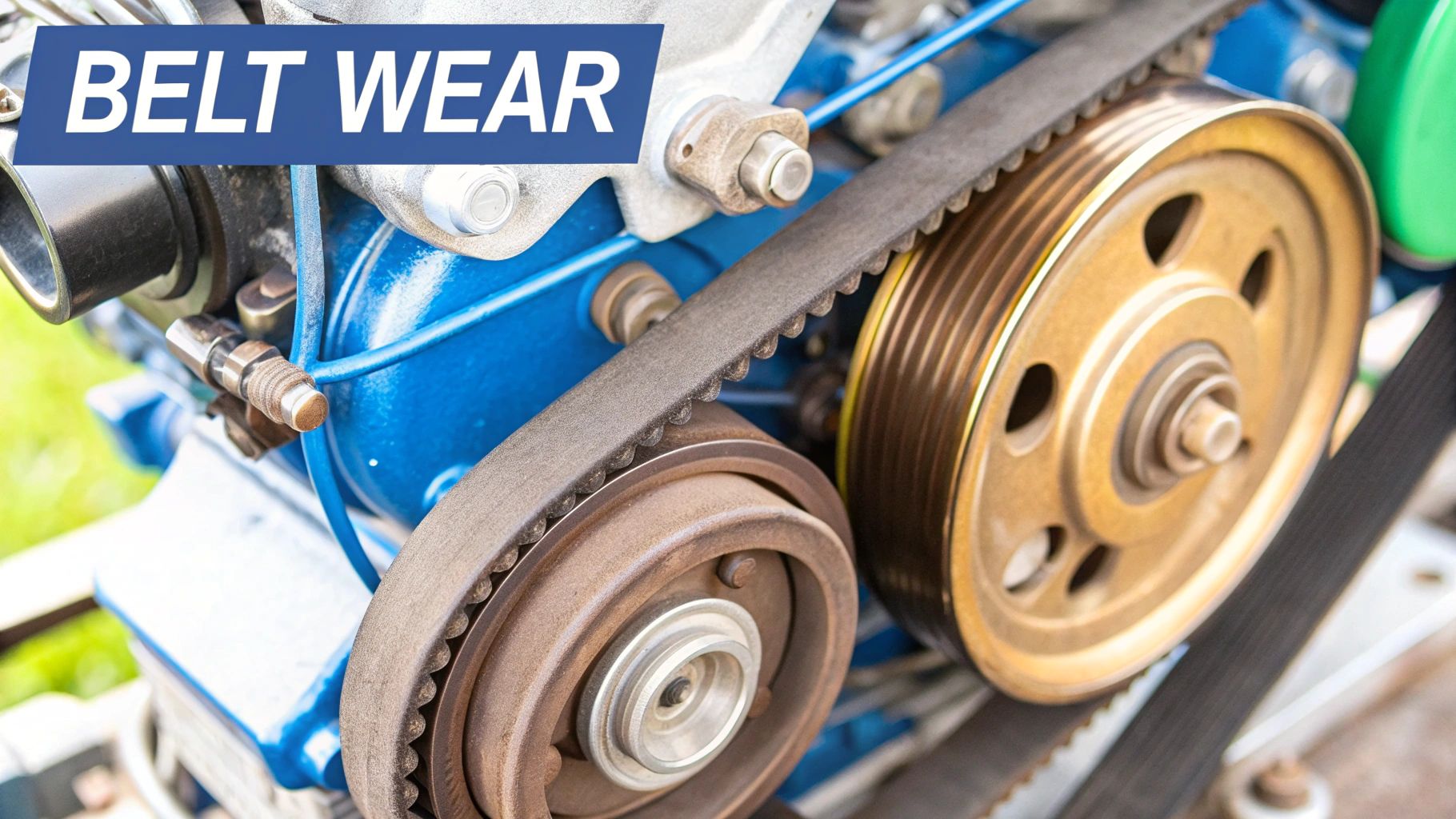 A close-up of a car's brake disc and caliper assembly
