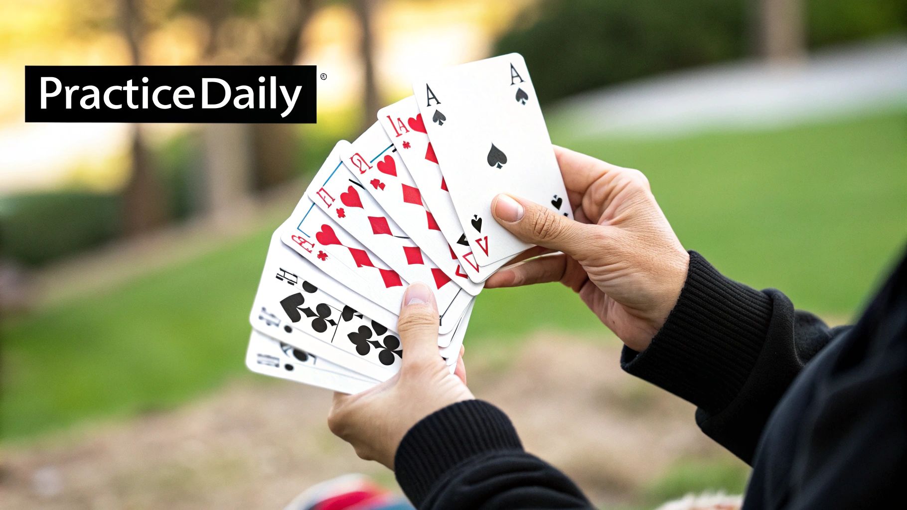 Image of Cards depicting the importance of practicing daily