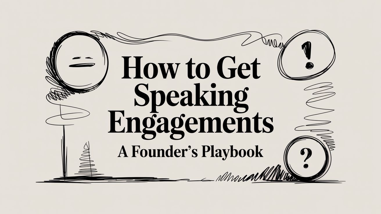 How to Get Speaking Engagements: A Founder's Playbook