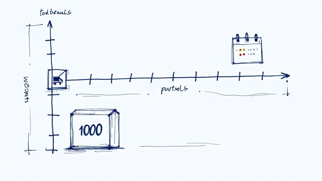 A person using a ruler and pencil to plan a project on a large sheet of paper
