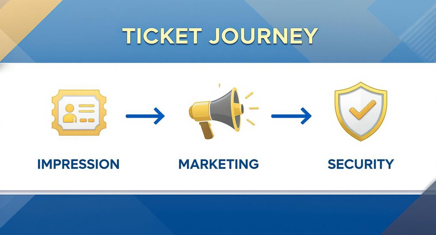 Infographic about event ticket layout