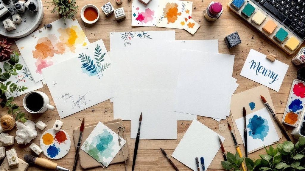 A variety of custom wrapping paper rolls with unique designs.