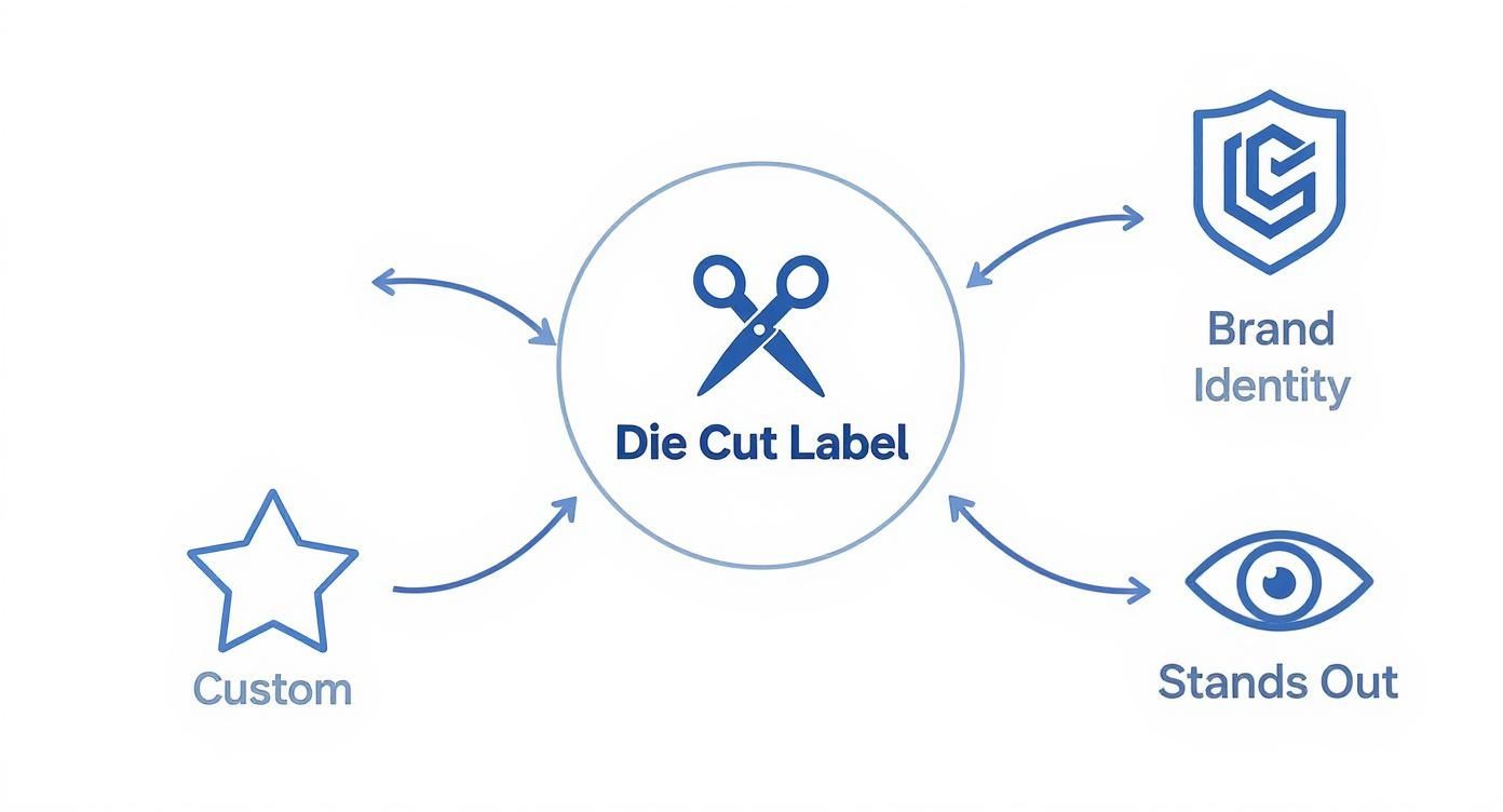 Infographic about die cutting labels