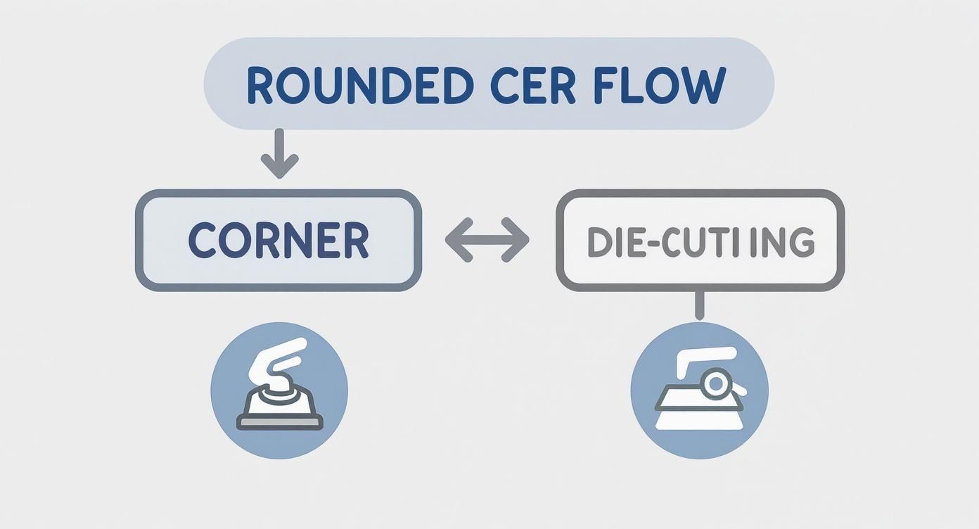 Infographic about business card rounded corners