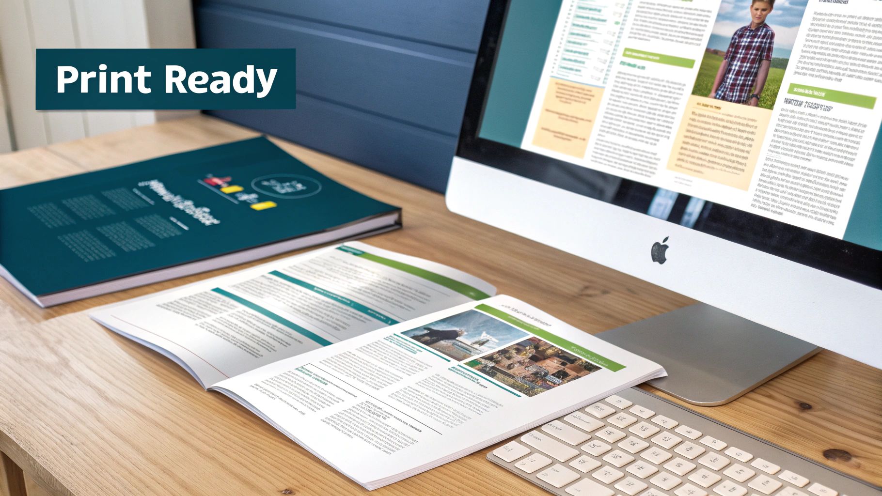 A close-up of a printing press showing CMYK color inks and rollers.