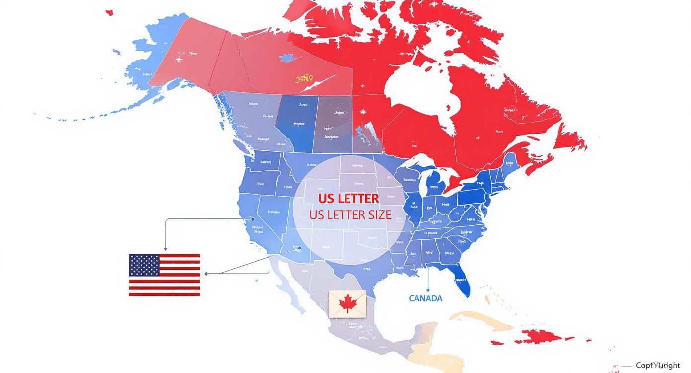 Infographic about standard brochure dimensions