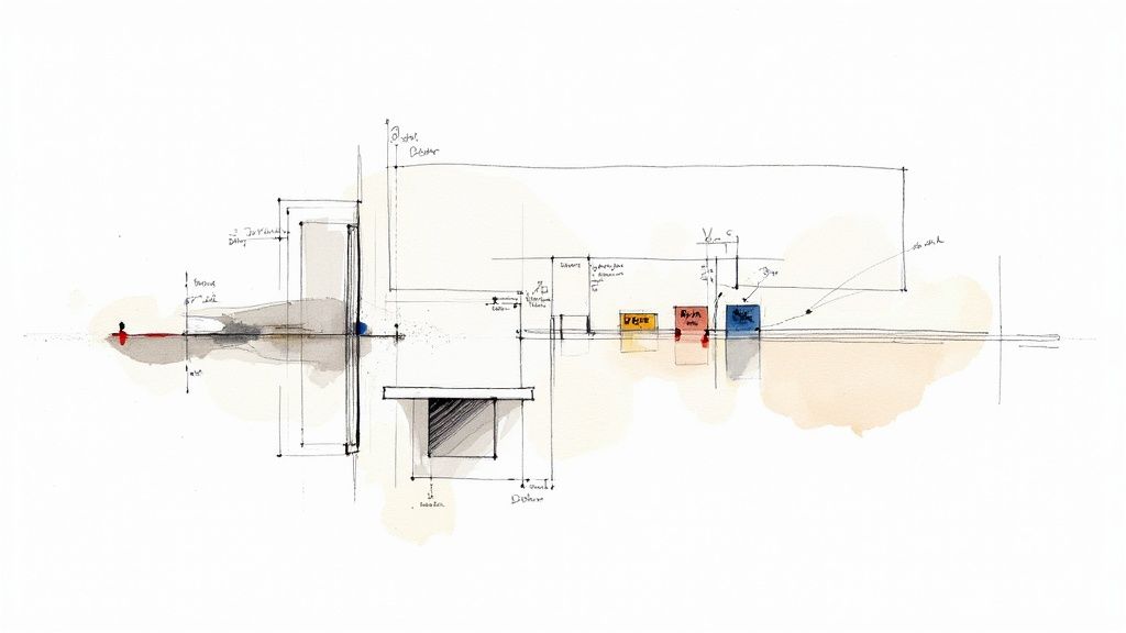 Colorful trade show marketing materials on display