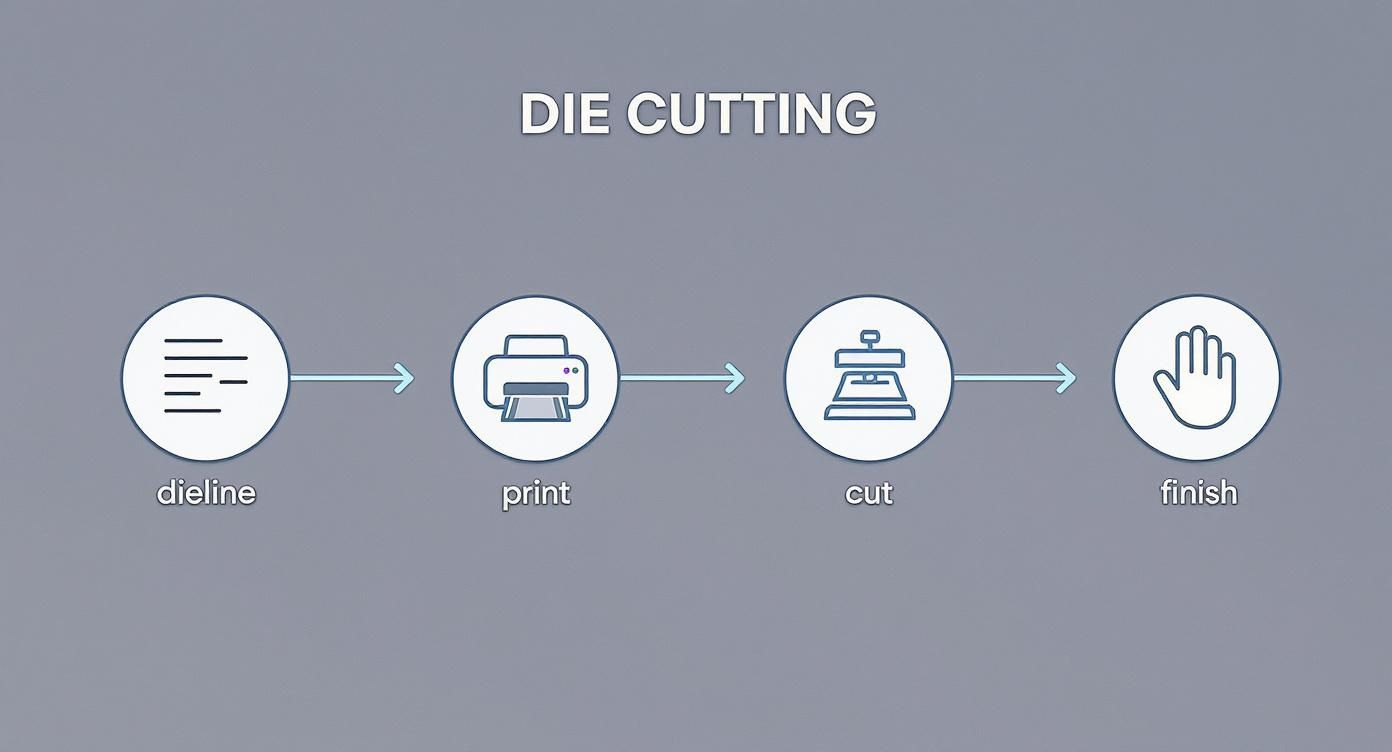 Infographic about what is die cutting in printing