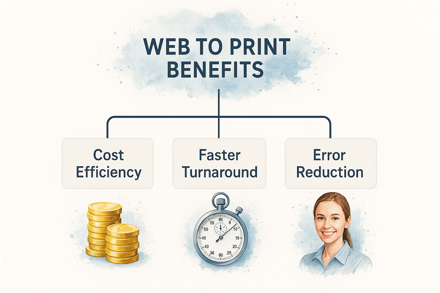 Infographic about web to print solutions