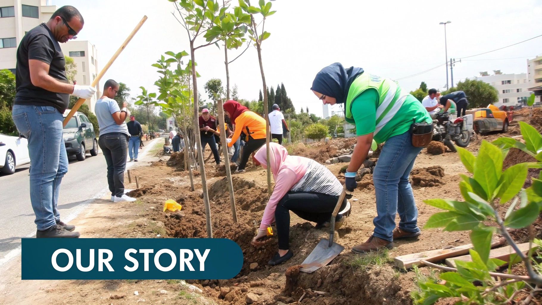 Split-Screen Layout Banner