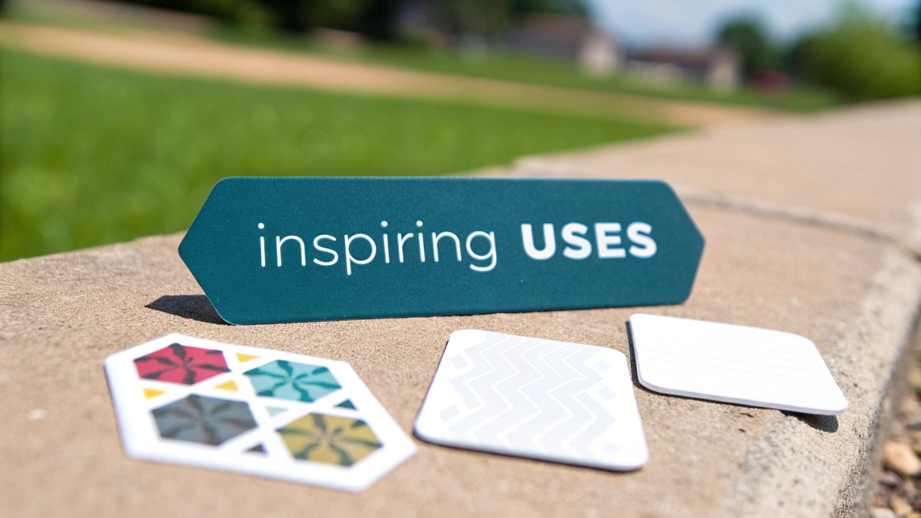 Examples of creative die-cut printing, such as custom-shaped business cards, unique packaging, and branded door hangers.