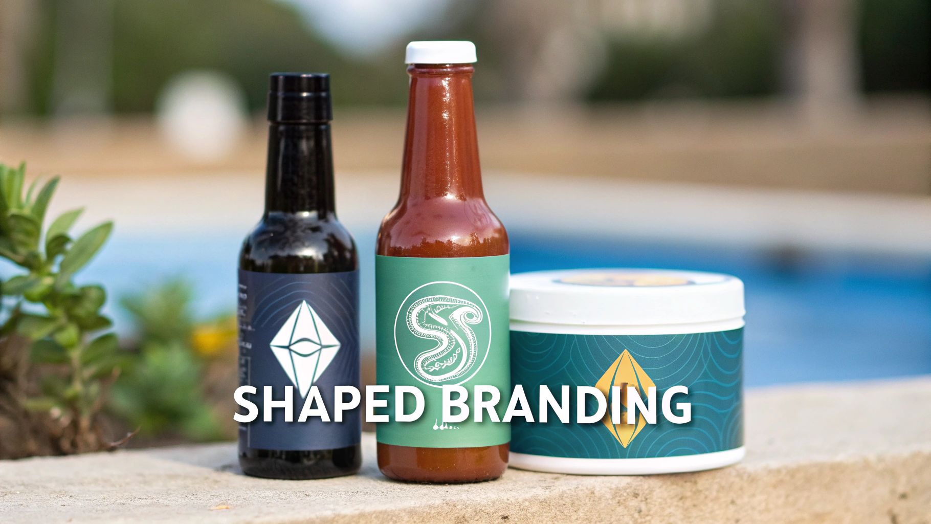 A collection of uniquely shaped and colored die cut labels