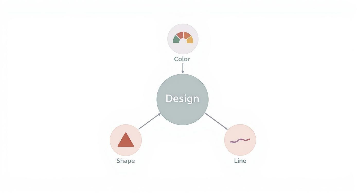 Infographic about elements of design