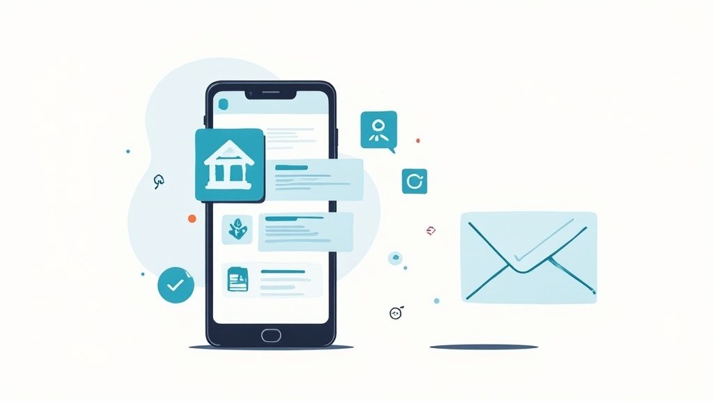 A person looking at real estate listings on a tablet