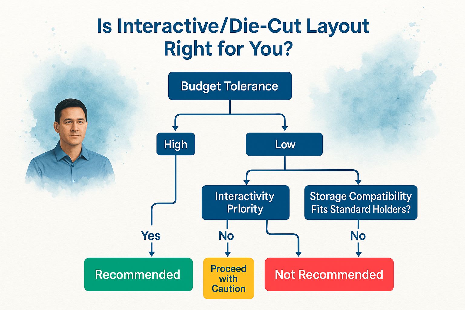 Infographic showing key data about Interactive/Die-Cut Layout