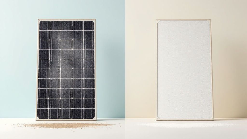 A Certificate of Insurance document held in hand, signifying proper vetting of a solar panel cleaning company