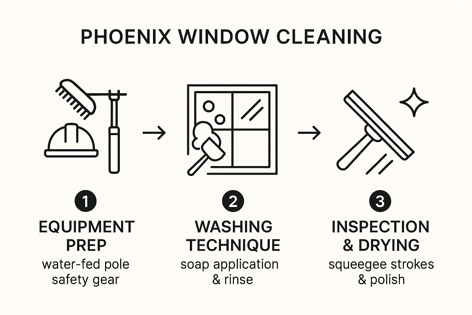 Infographic about window cleaning in phoenix