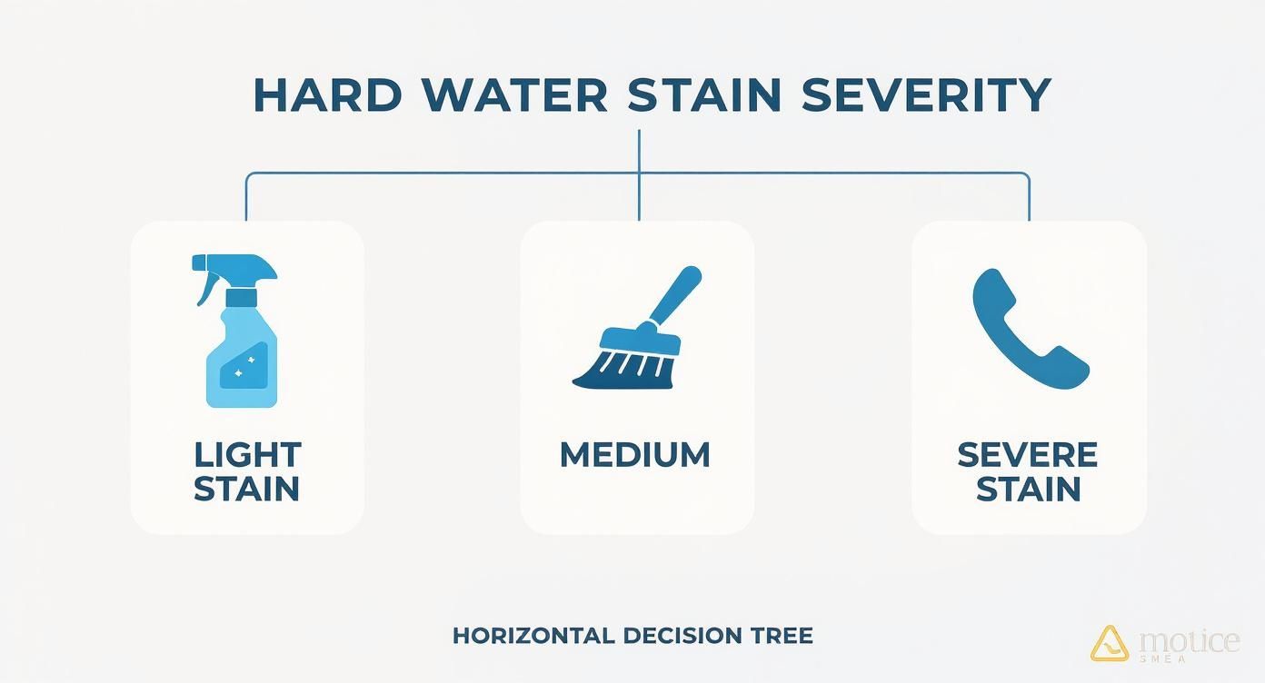 Infographic about hard water stains on windows removal how to