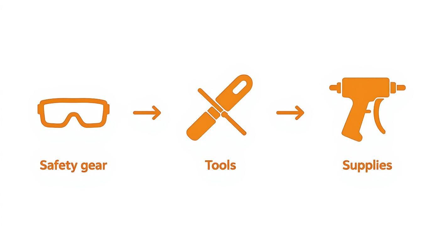 Infographic about how to clean between window panes