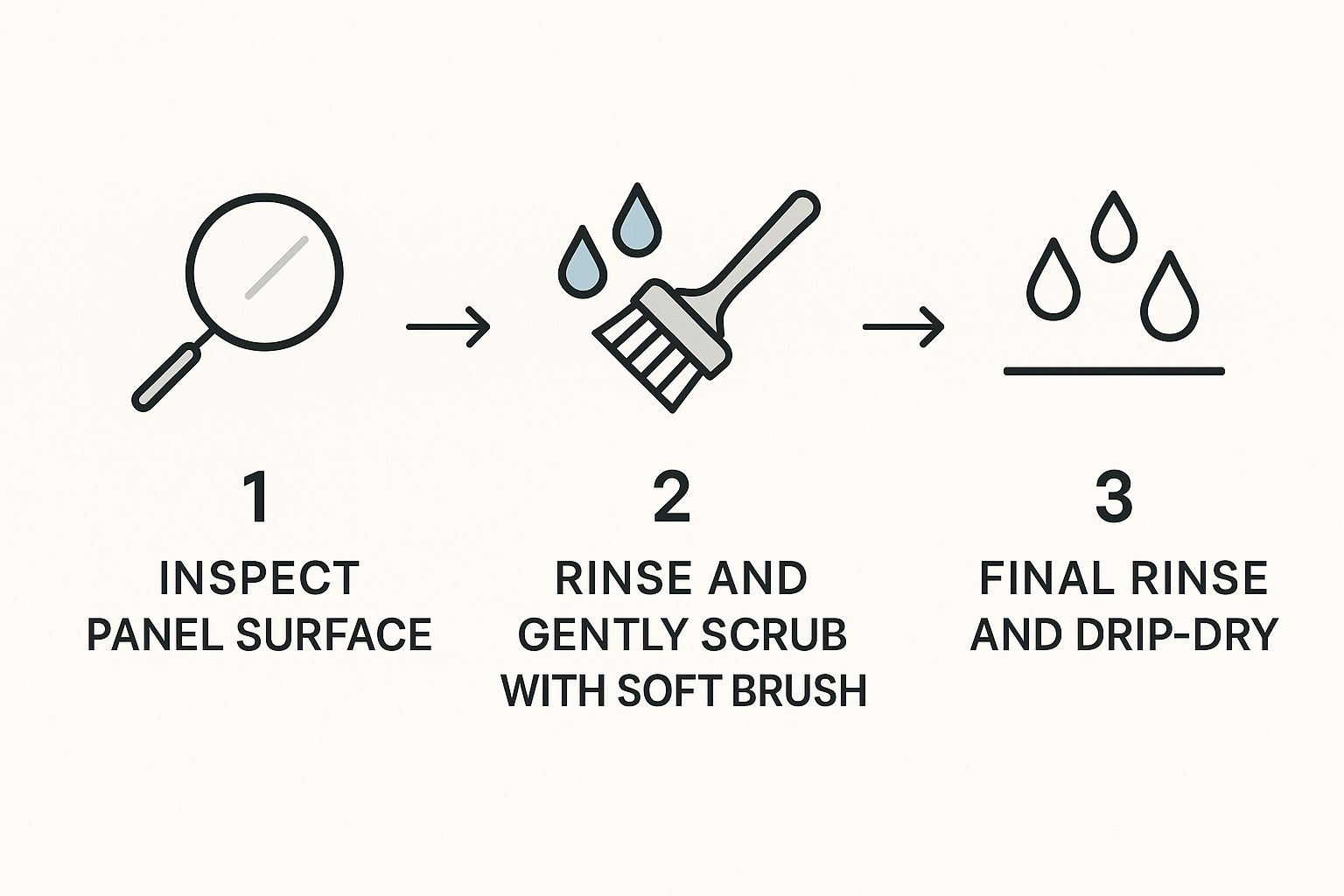 Infographic about solar pv panel cleaning
