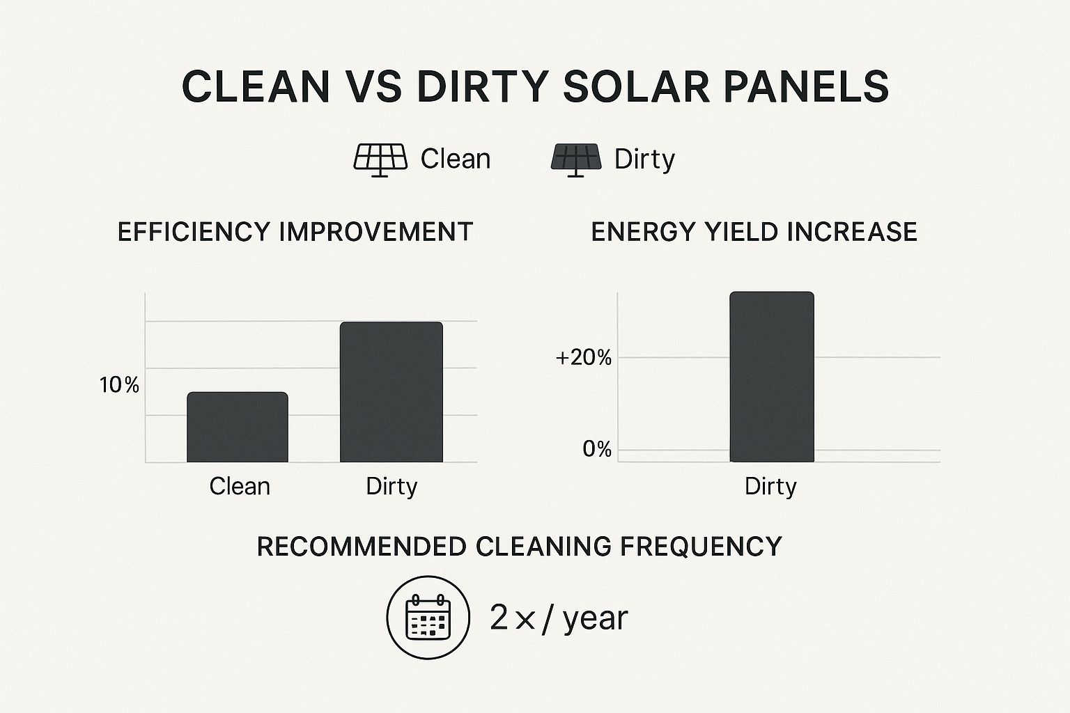 Infographic about solar panel cleaning companies