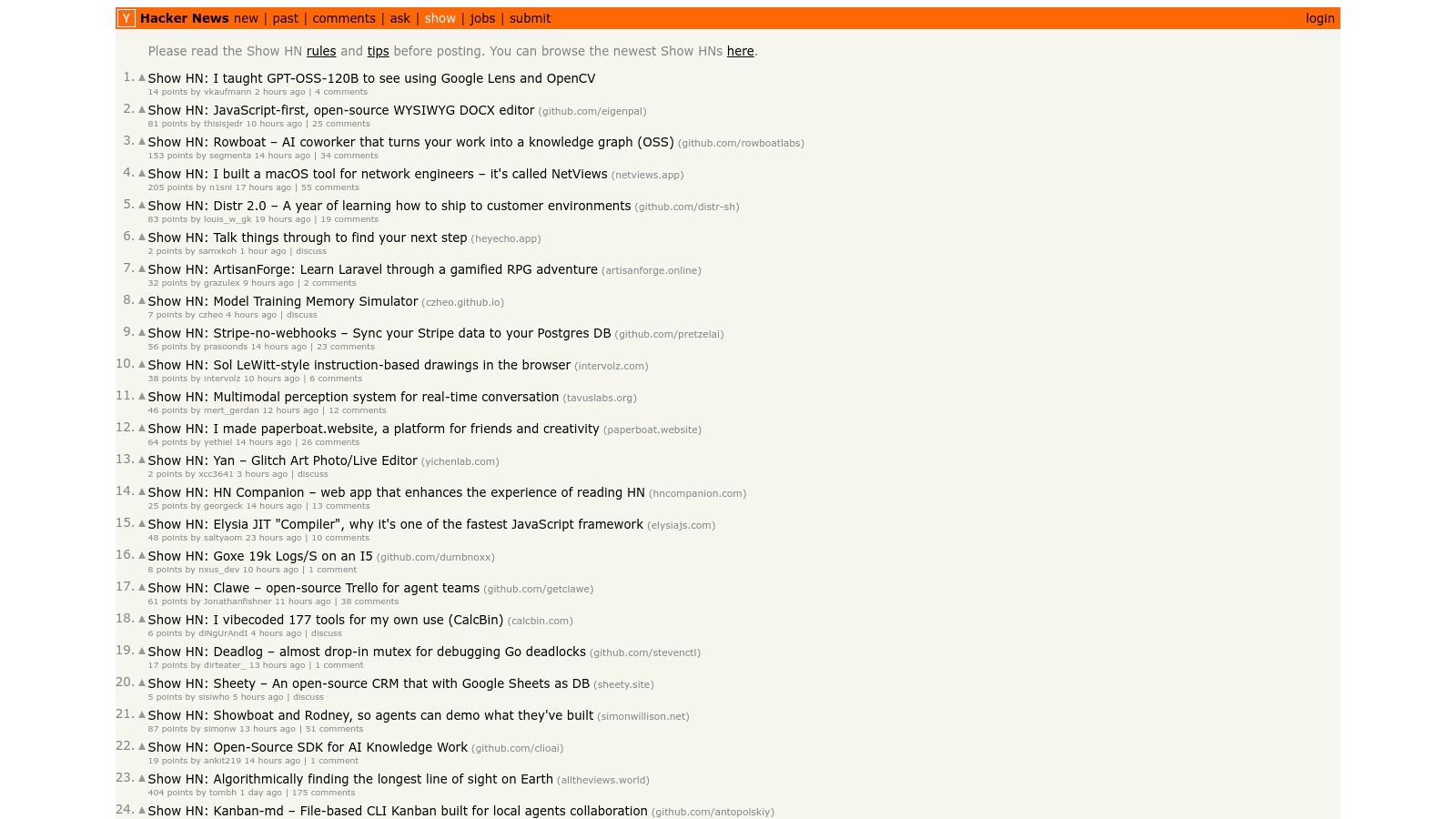 Hacker News - Show HN