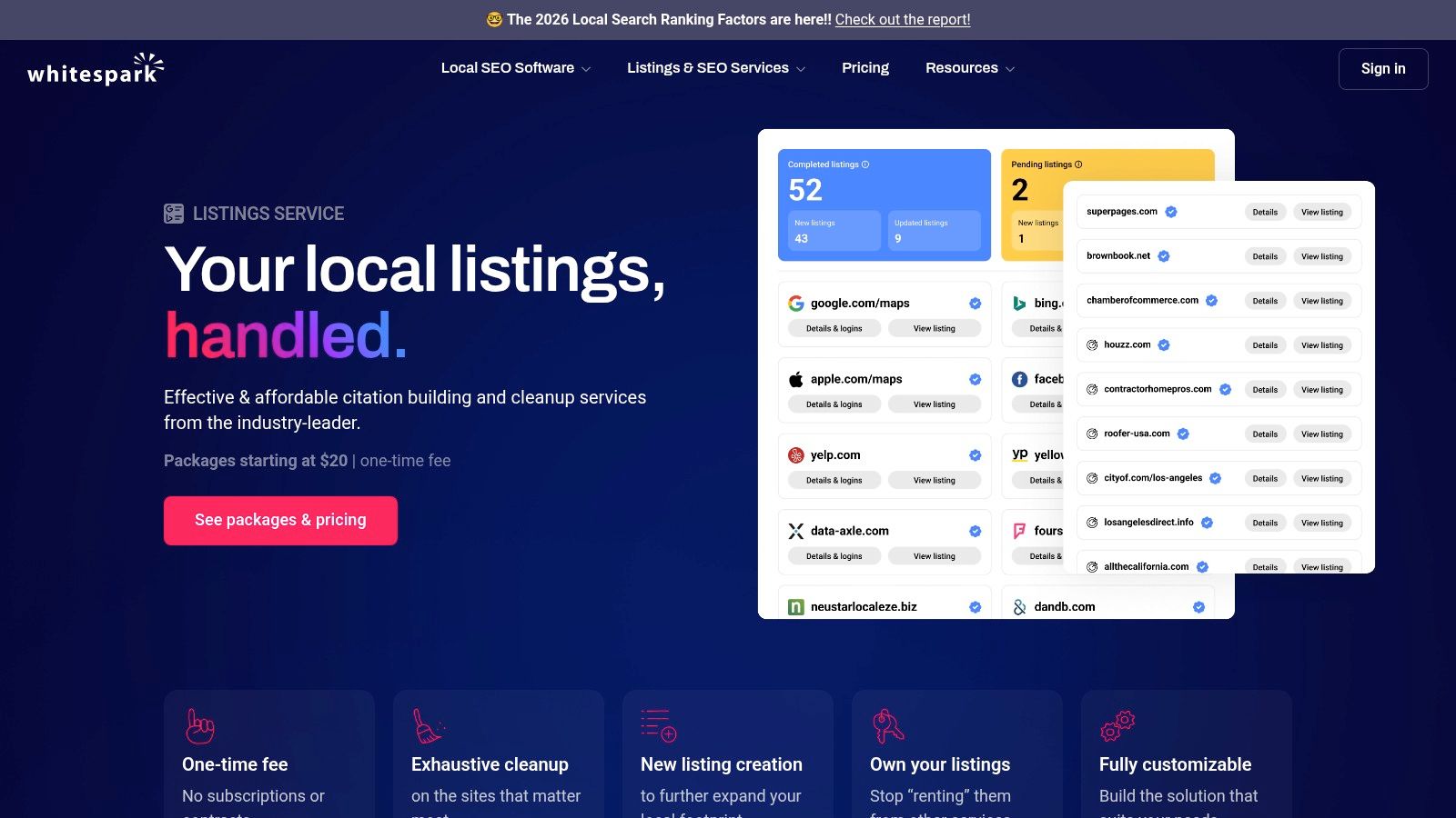 Whitespark: Listings Service