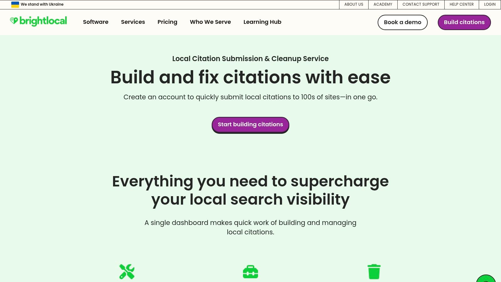 2. BrightLocal: Citation Builder