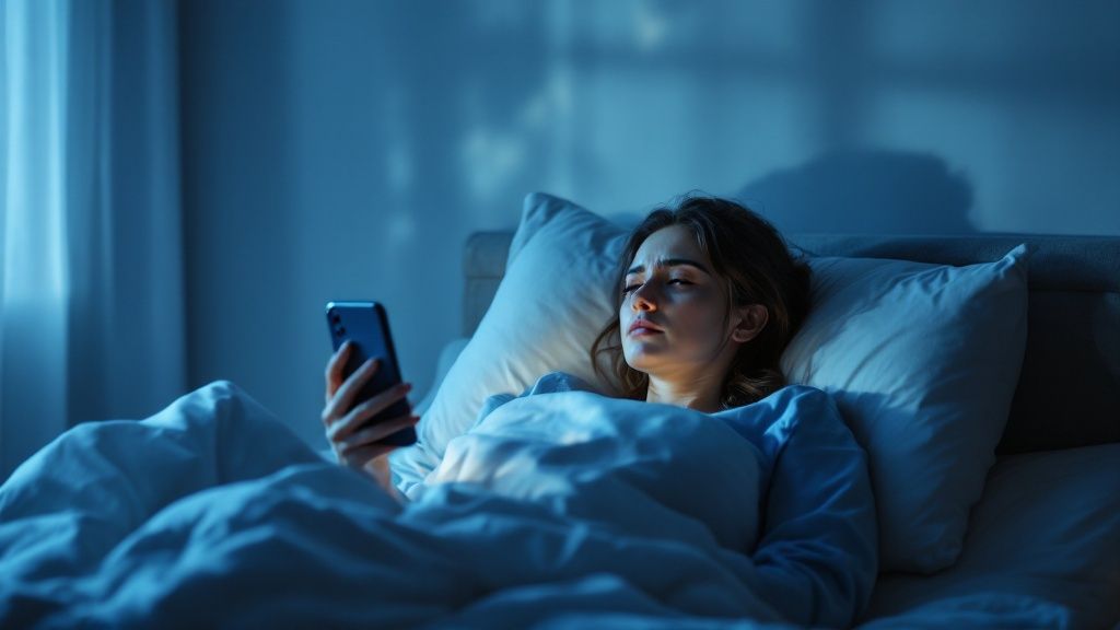 A caregiver looks stressed while trying to juggle multiple tasks at once.
