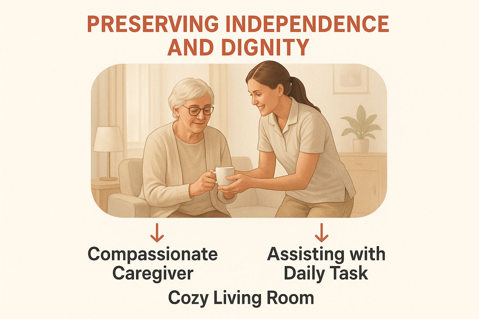 Infographic about in home non medical senior care