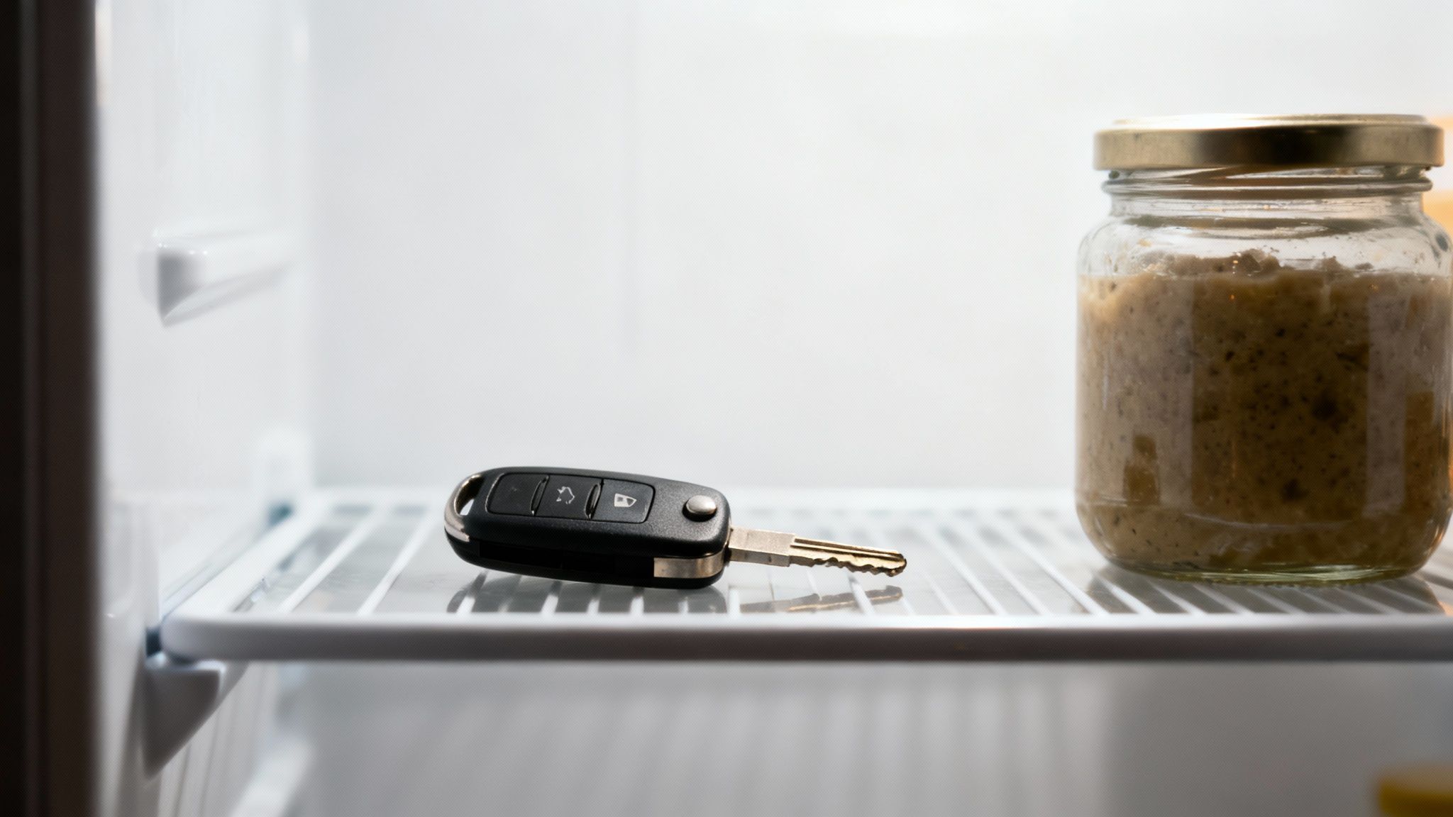 A pair of glasses left on top of a stack of books, symbolizing a misplaced item.