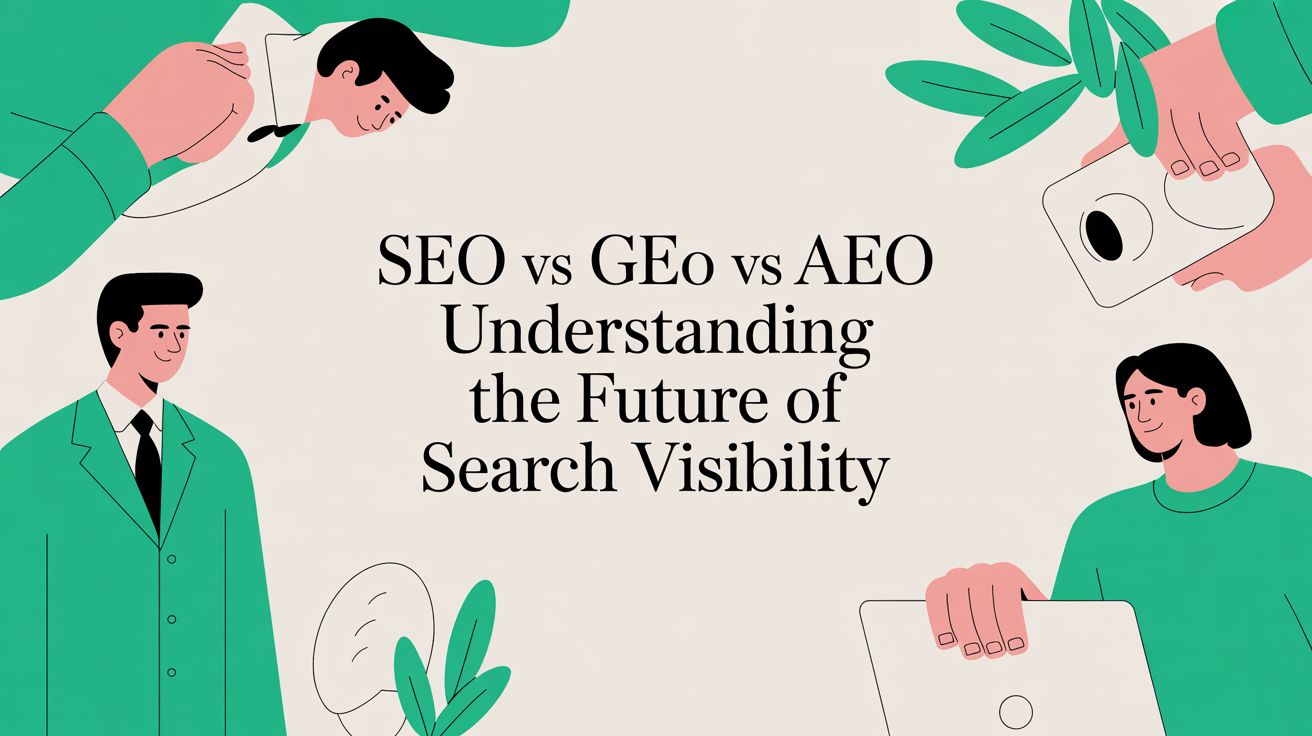 SEO vs. GEO vs. AEO: Your Guide to Search Visibility in 2026