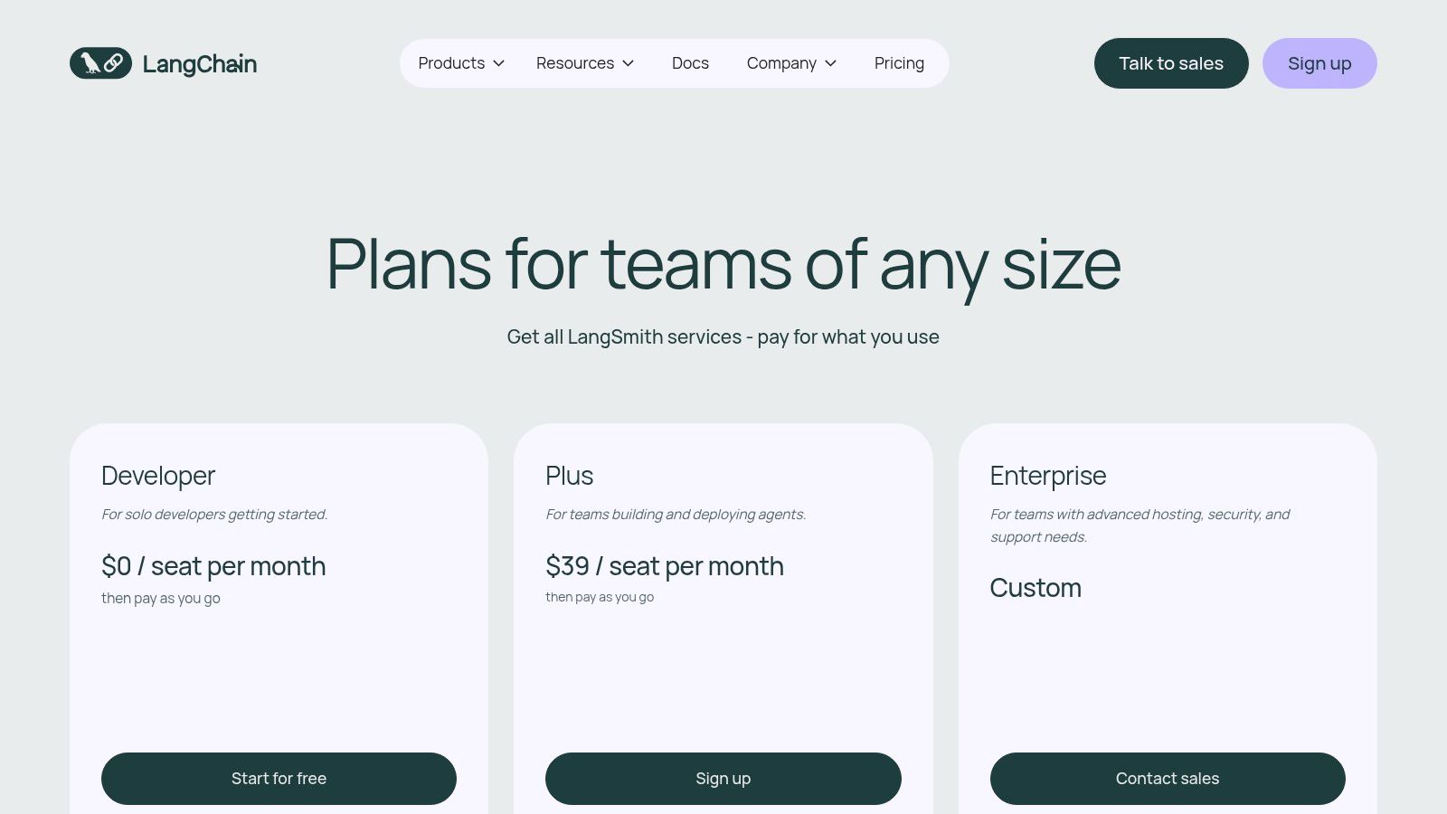 LangChain – LangSmith pricing plans, one of the best LLM optimization tools for AI visibility