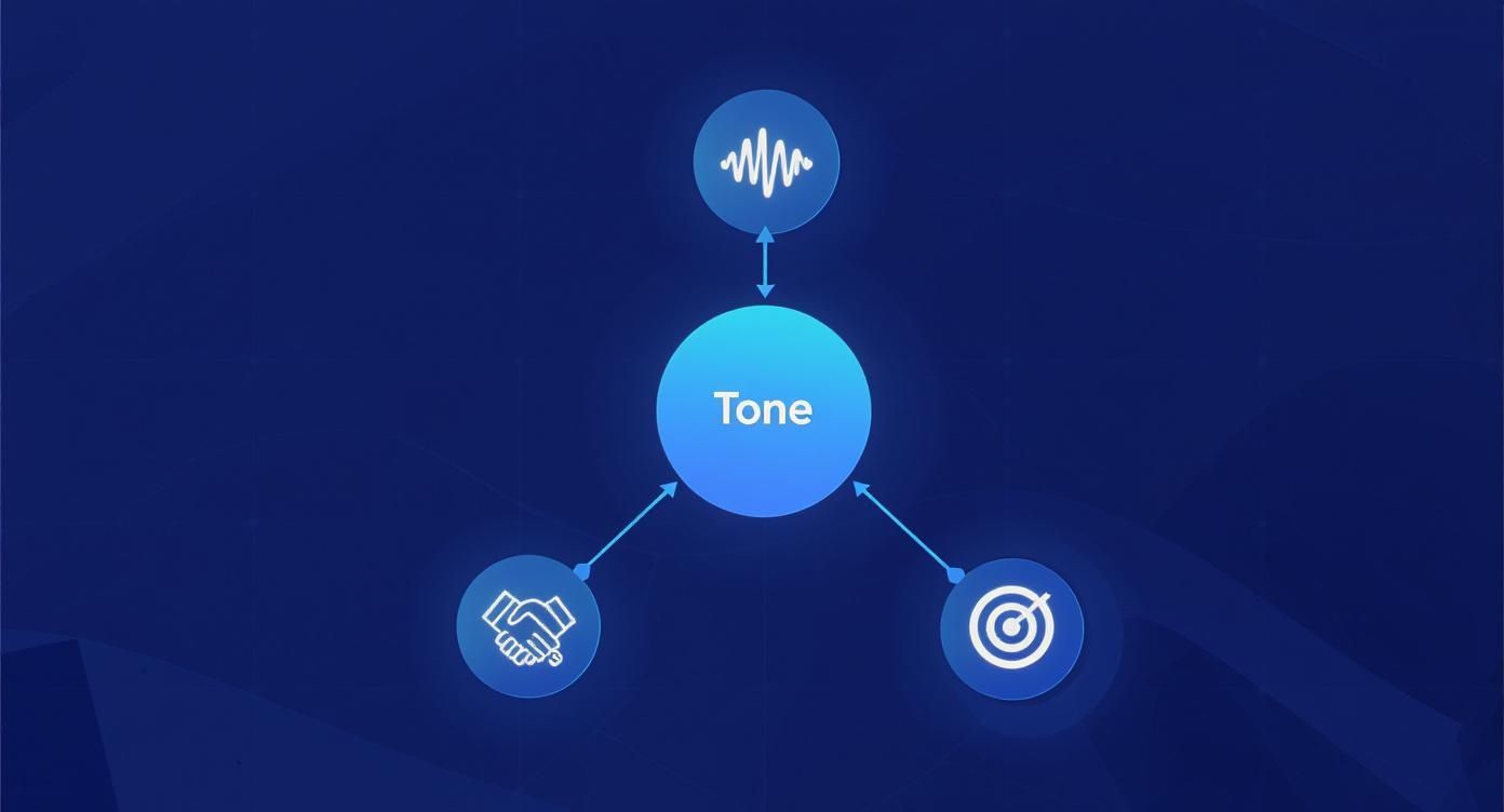 Infographic about different tones of voice