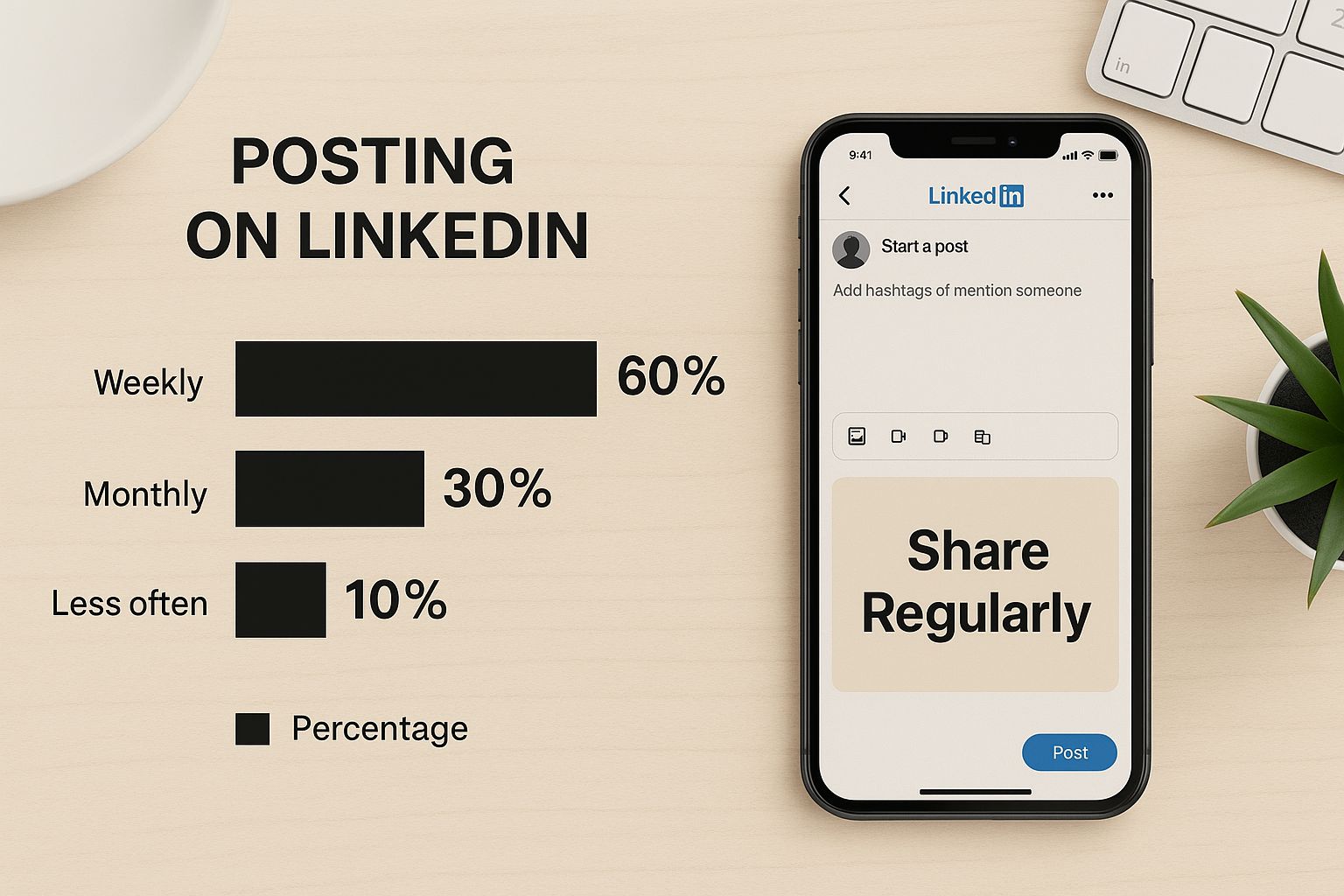 Infographic about how to increase linkedin engagement