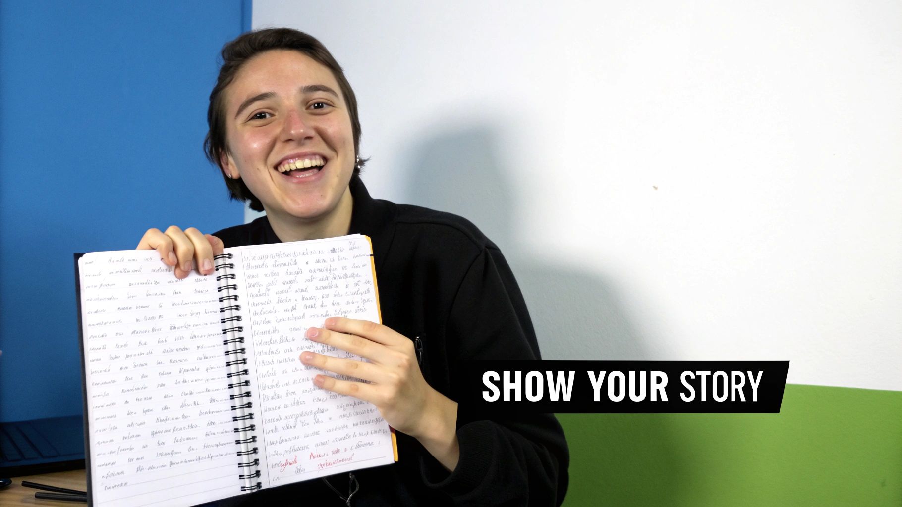 A person's hands editing a document on a tablet, symbolizing the personal touch required to enhance AI text.