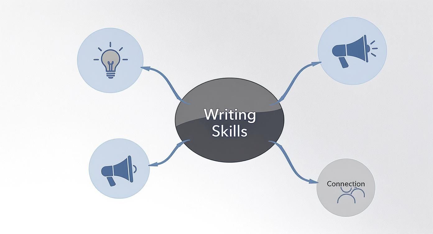 Infographic about writing skills definition