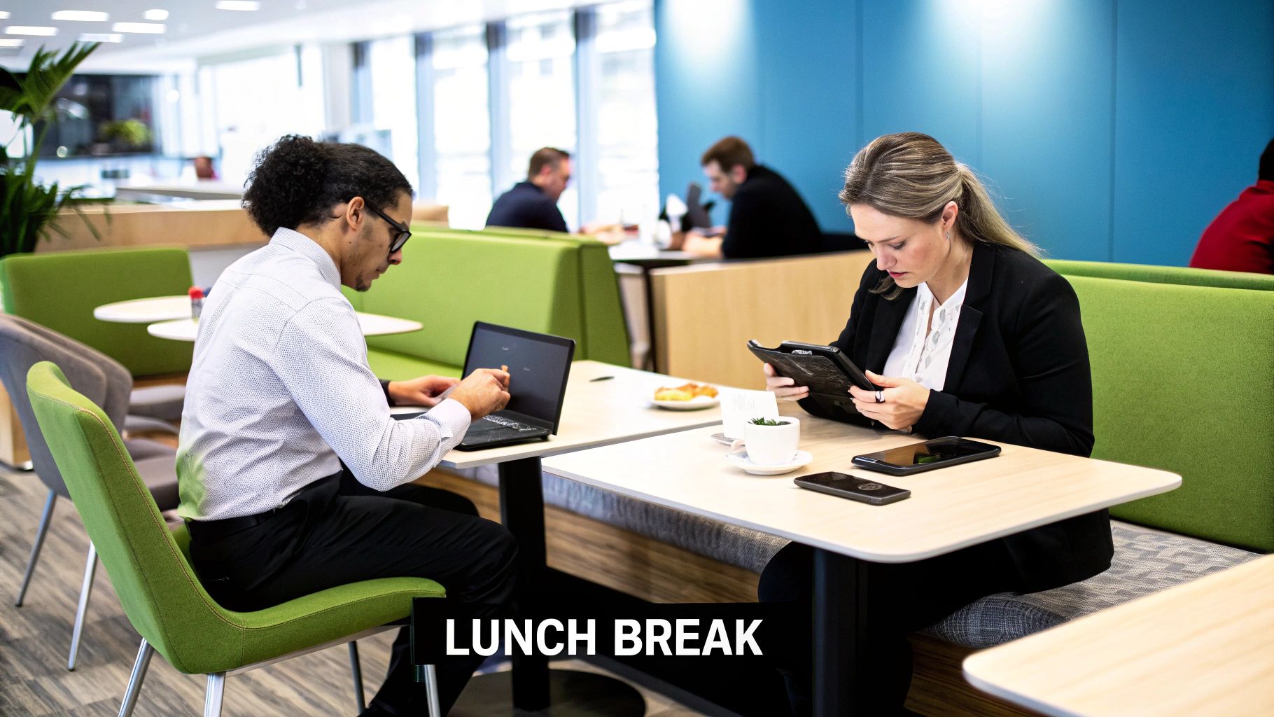 Infographic showing high LinkedIn engagement during the Wednesday lunch hour.