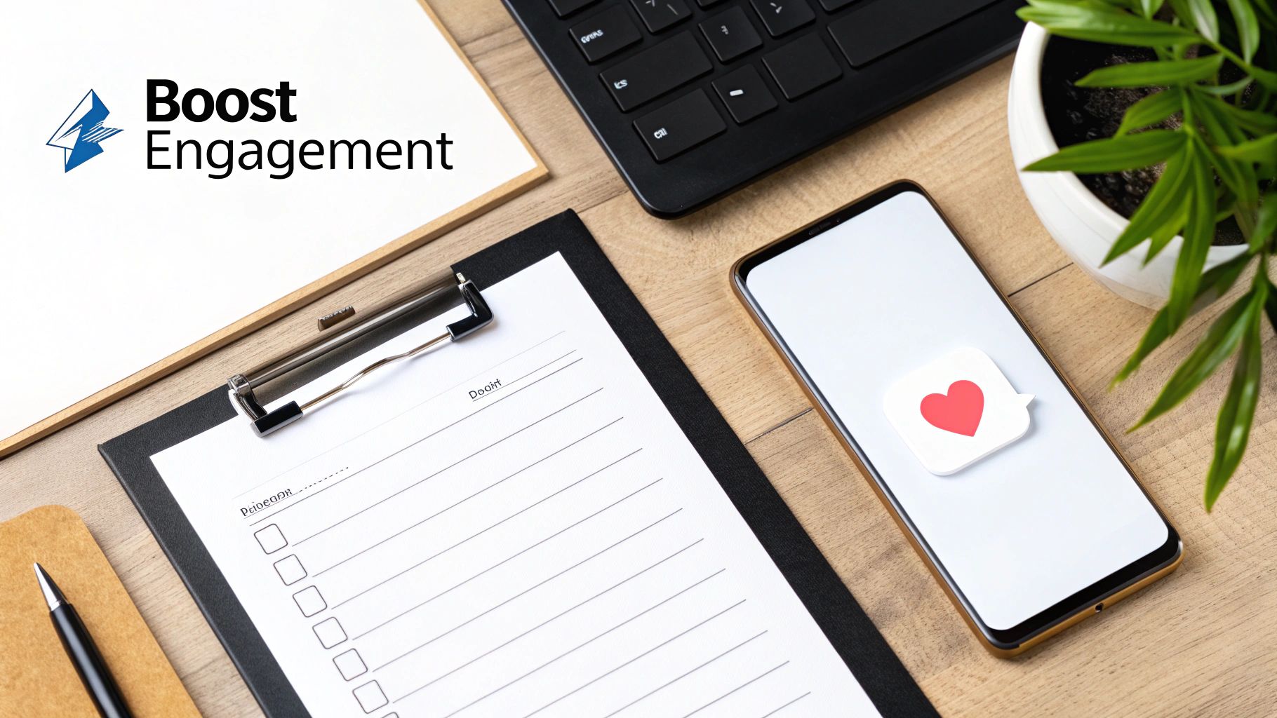 A digital marketing professional analyzing a dashboard with charts and graphs showing engagement rate metrics and growth.