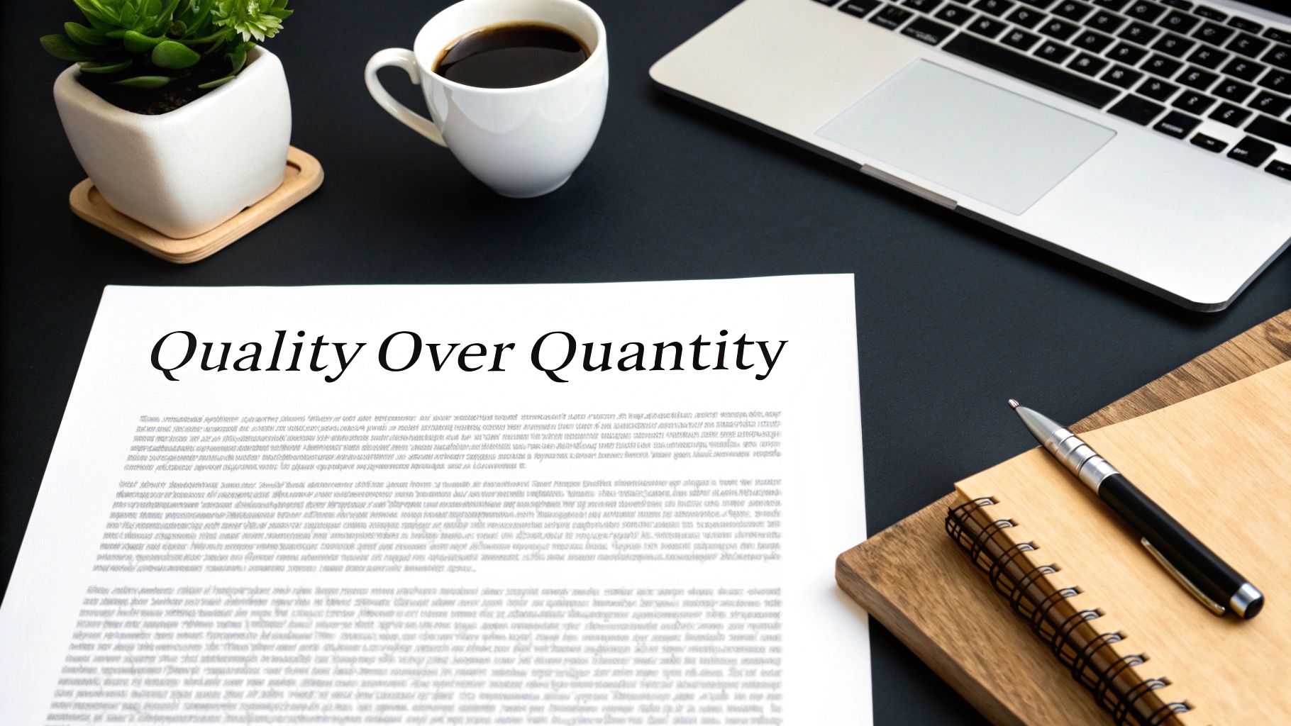 Focus on Quality Over Quantity