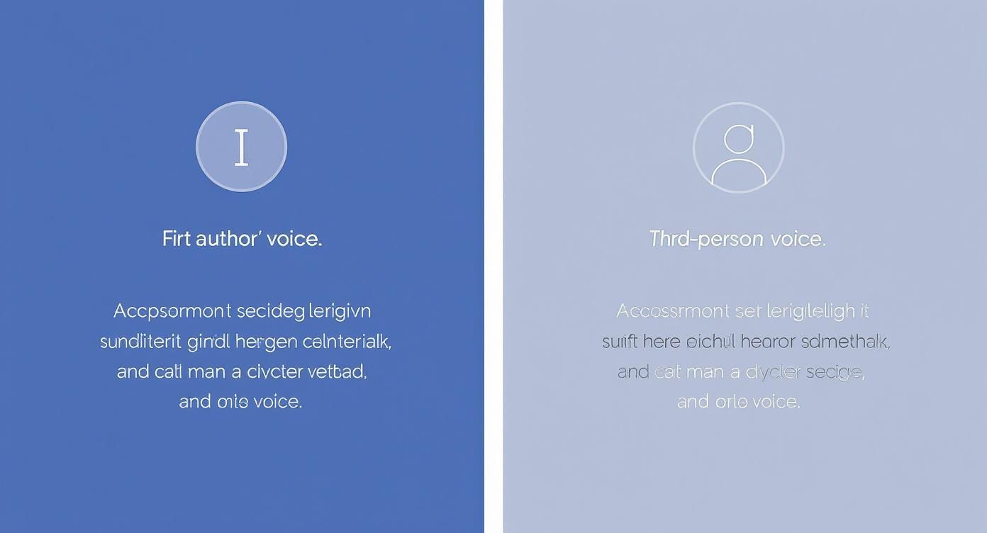 Infographic about how to write an authors bio