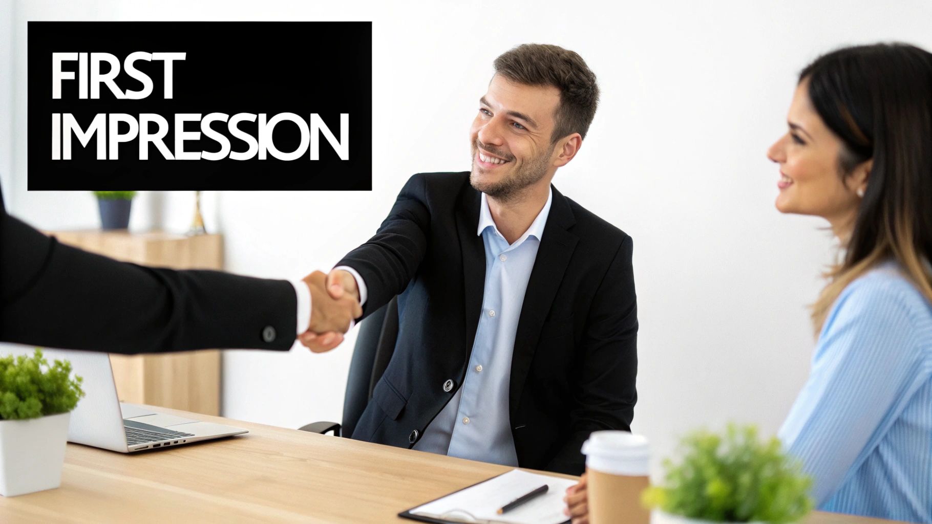 A person's hands typing on a laptop, crafting their professional bio.