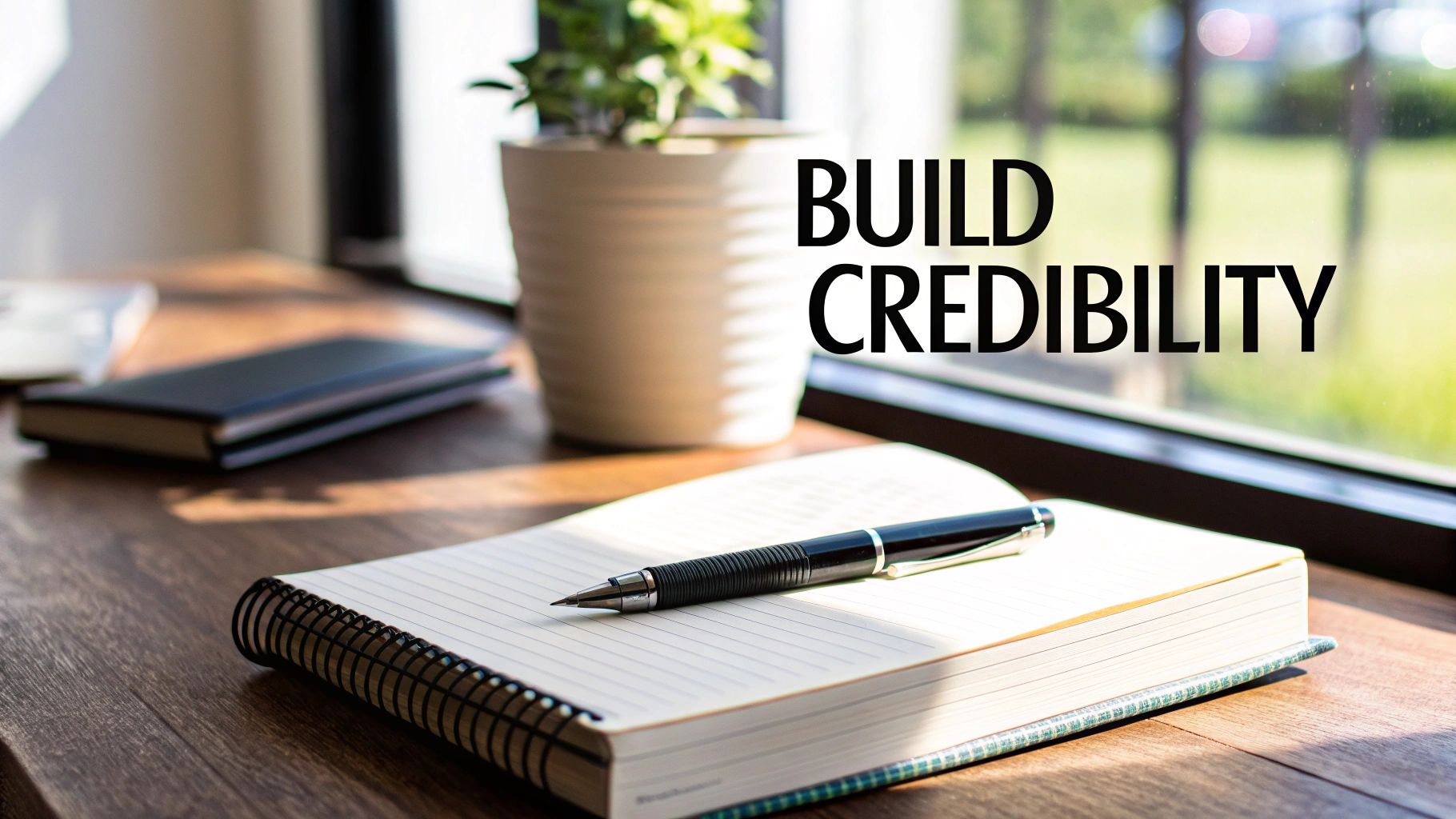 A person writing in a notebook, symbolizing the process of crafting an author bio.