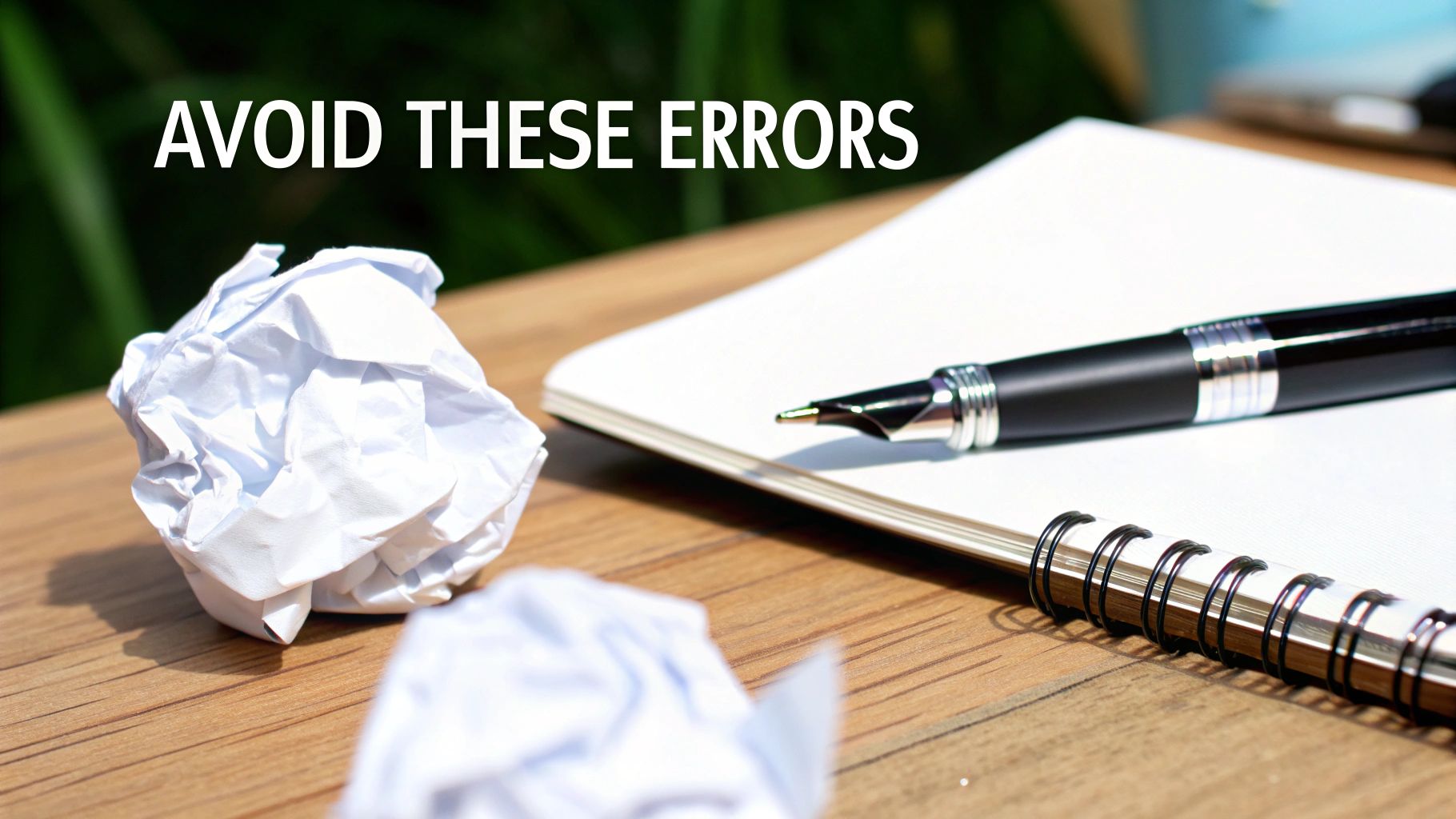 A red 'X' mark drawn on a piece of paper, symbolizing common mistakes to avoid.