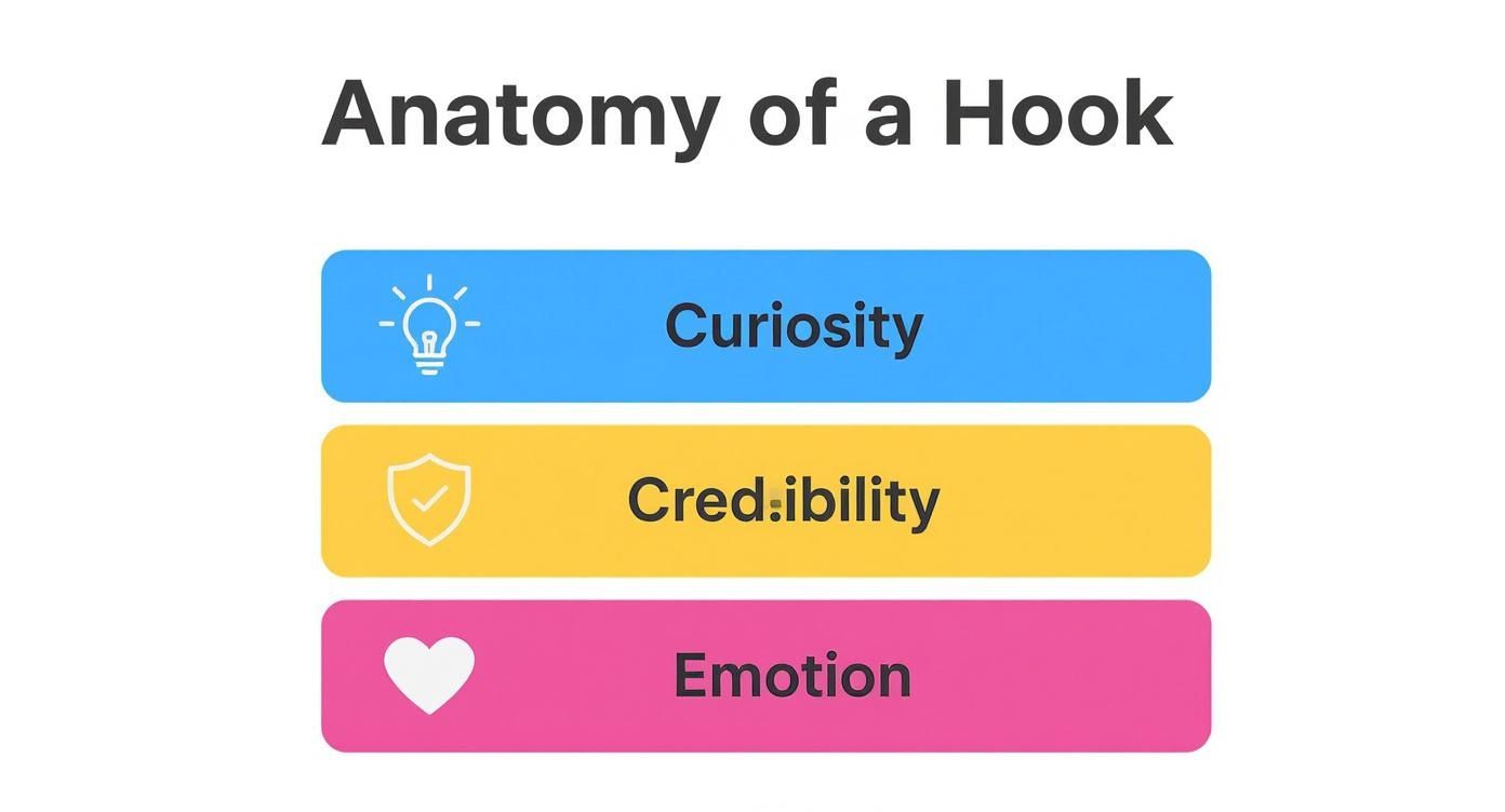 Infographic about how to write a hook