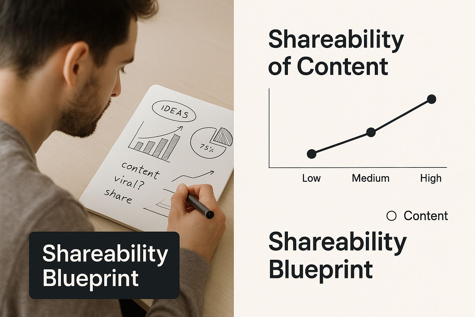 Infographic about how to create viral content