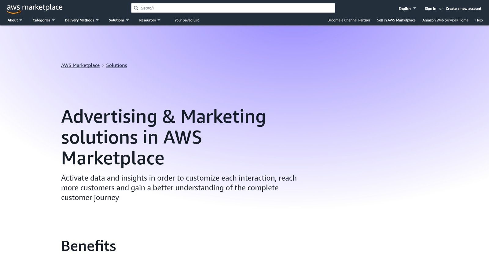 AWS Marketplace (Advertising & Marketing solutions)