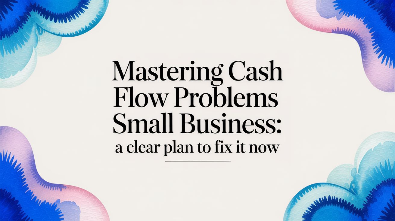 Mastering cash flow problems small business: A clear plan to fix it now